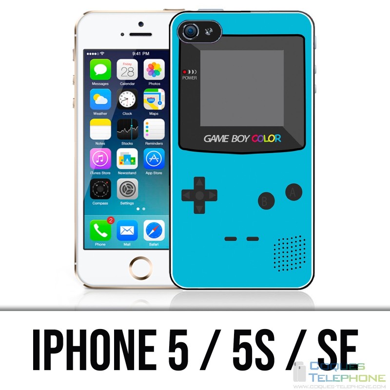Custodia per iPhone 5 / 5S / SE - Game Boy Color Turchese