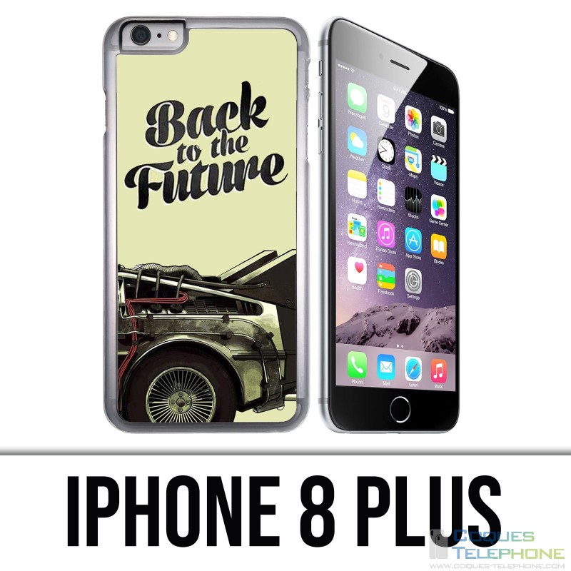 Coque iPhone 8 PLUS - Back To The Future Delorean