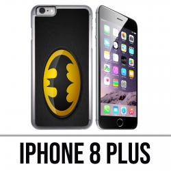 Coque iPhone 8 PLUS - Batman Logo Classic Jaune Noir