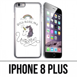 Funda iPhone 8 Plus - Perra Por favor Unicornio Unicornio