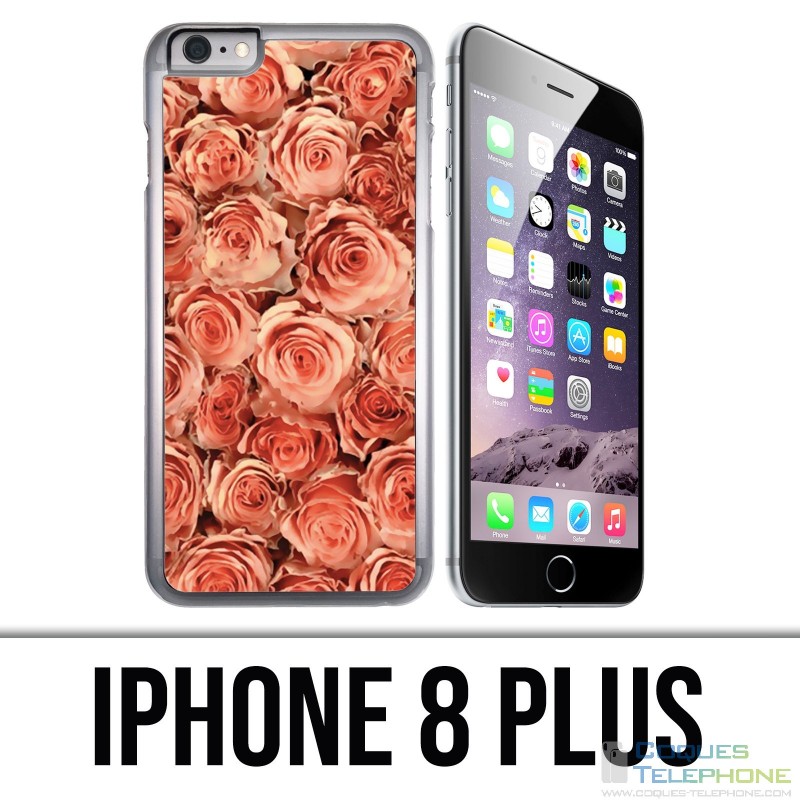 Coque iPhone 8 Plus - Bouquet Roses