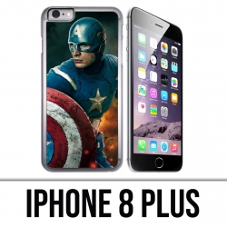 Coque iPhone 8 PLUS - Captain America Comics Avengers