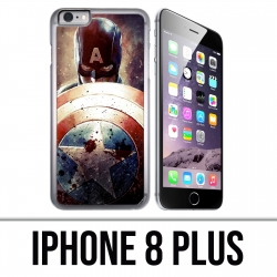 Custodia per iPhone 8 Plus - Captain America Grunge Avengers