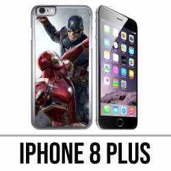 Coque iPhone 8 PLUS - Captain America Vs Iron Man Avengers
