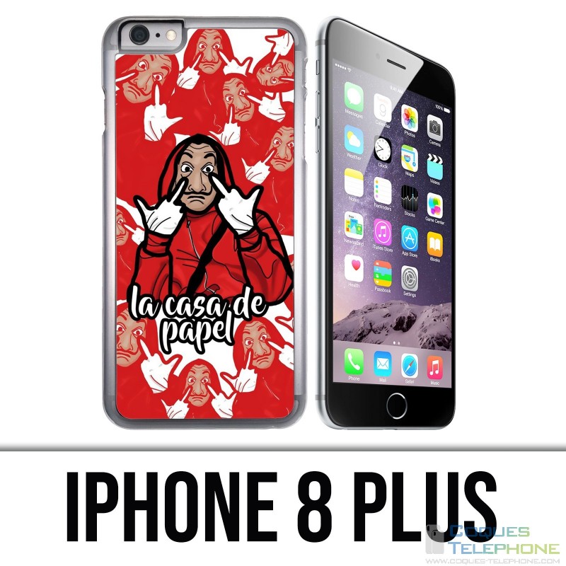 Custodia per iPhone 8 Plus - Casa De Papel Cartoon