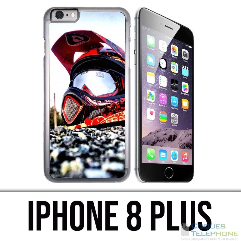 Coque iPhone 8 PLUS - Casque Moto Cross