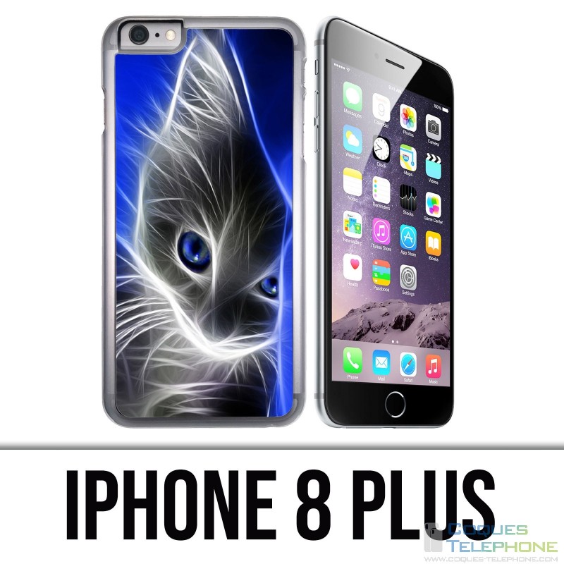 Funda iPhone 8 Plus - Ojos azules de gato