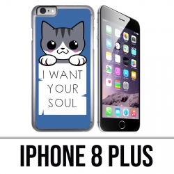 Coque iPhone 8 PLUS - Chat I Want Your Soul