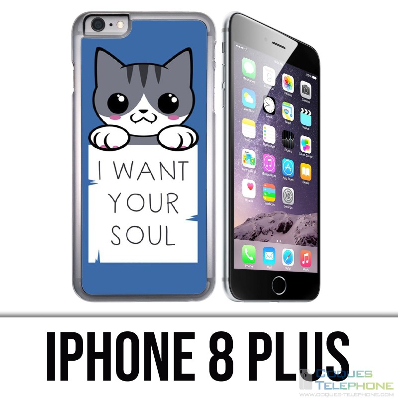 IPhone 8 Plus Hülle - Chat Ich will deine Seele