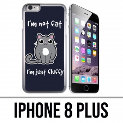 Coque iPhone 8 PLUS - Chat Not Fat Just Fluffy