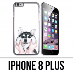 Custodia per iPhone 8 Plus - Dog Husky Cheeks