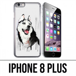 IPhone 8 Plus Case - Husky Splash Dog