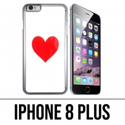 Funda para iPhone 8 Plus - Corazón rojo
