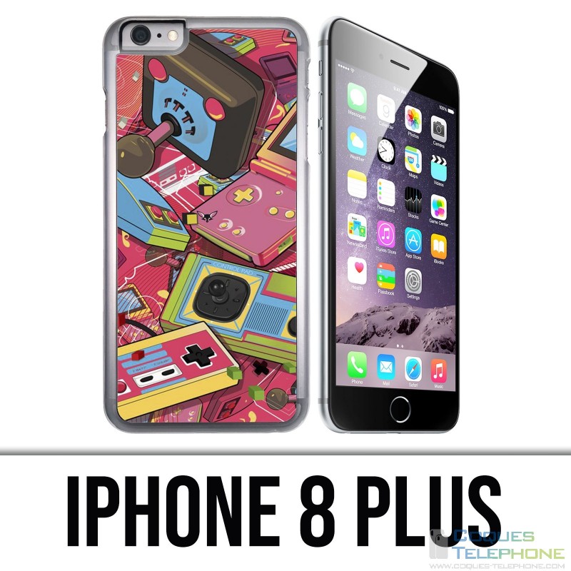 Coque iPhone 8 PLUS - Consoles Retro Vintage