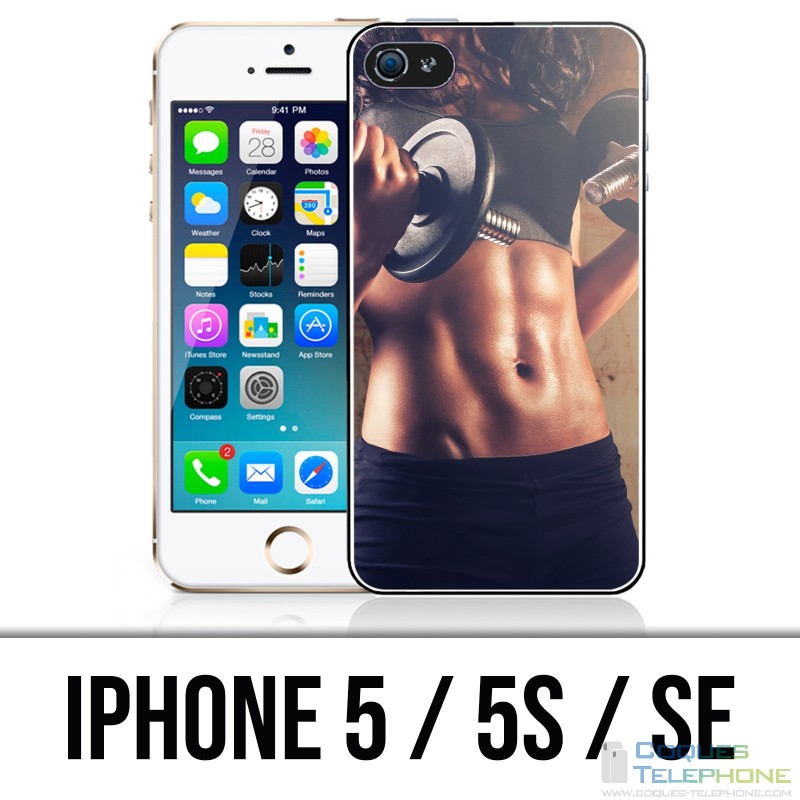 Coque iPhone 5 / 5S / SE - Girl Musculation