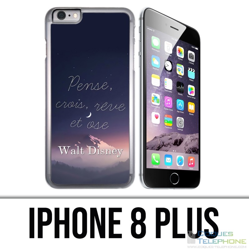 Custodia per iPhone 8 Plus - Citazione Disney Think Think Reve