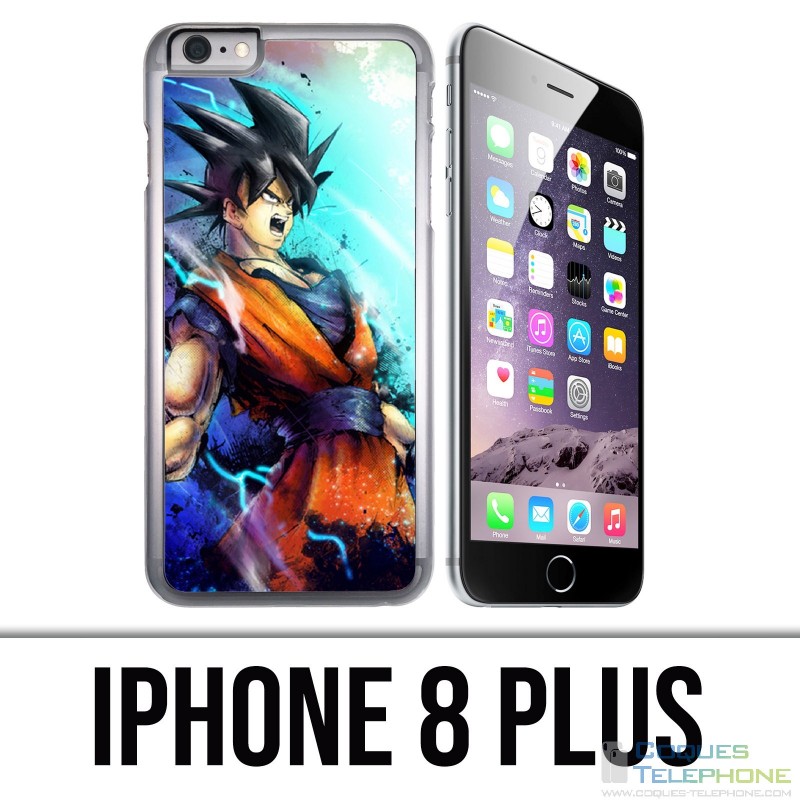 Coque iPhone 8 PLUS - Dragon Ball Goku Couleur