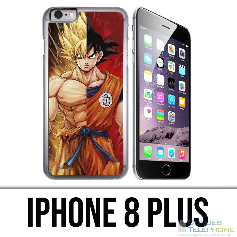 Custodia per iPhone 8 Plus: Dragon Ball Goku Super Saiyan