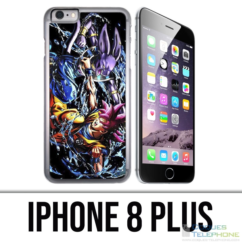 Coque iPhone 8 PLUS - Dragon Ball Goku Vs Beerus