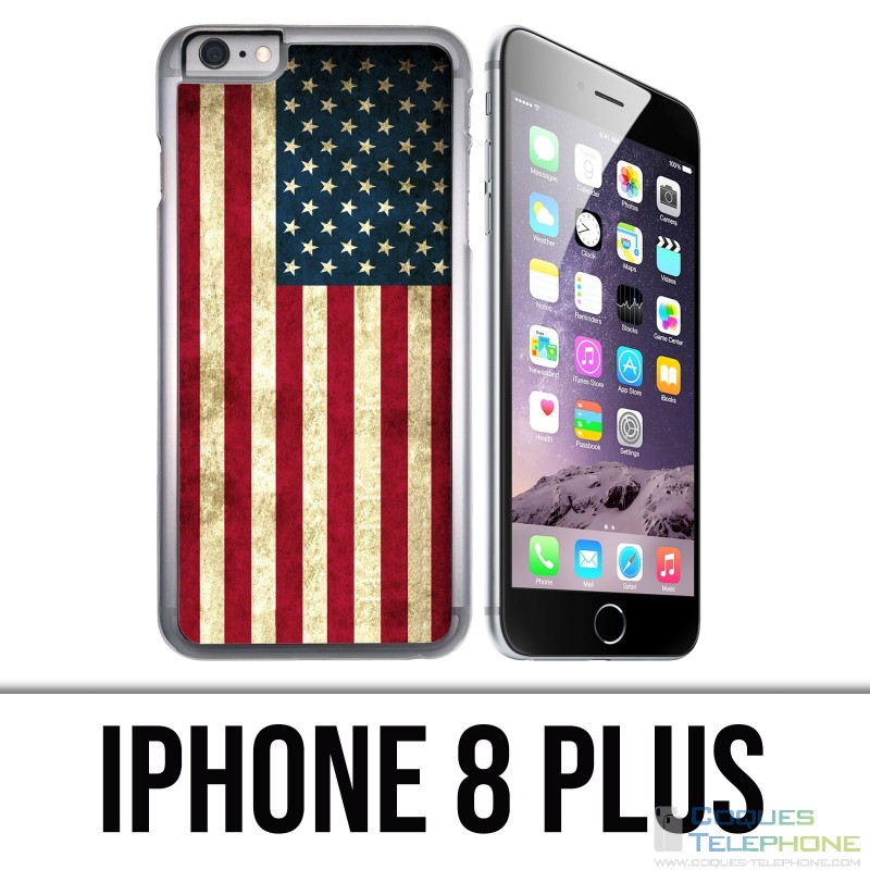 Funda para iPhone 8 Plus - Bandera de Estados Unidos