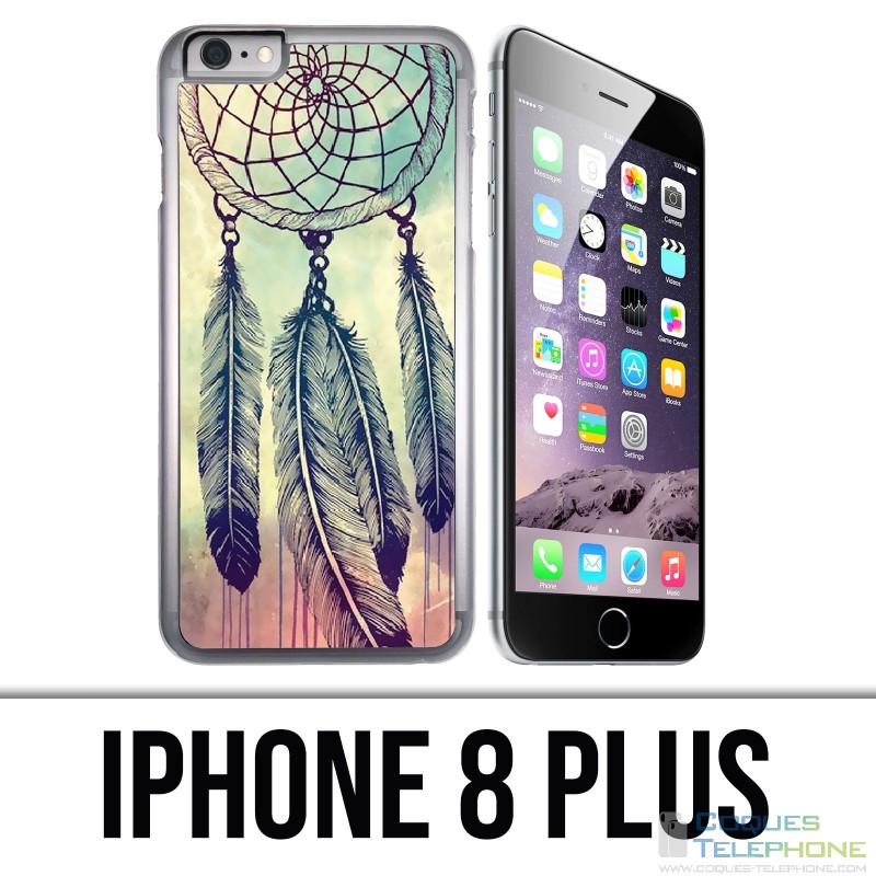Coque iPhone 8 PLUS - Dreamcatcher Plumes