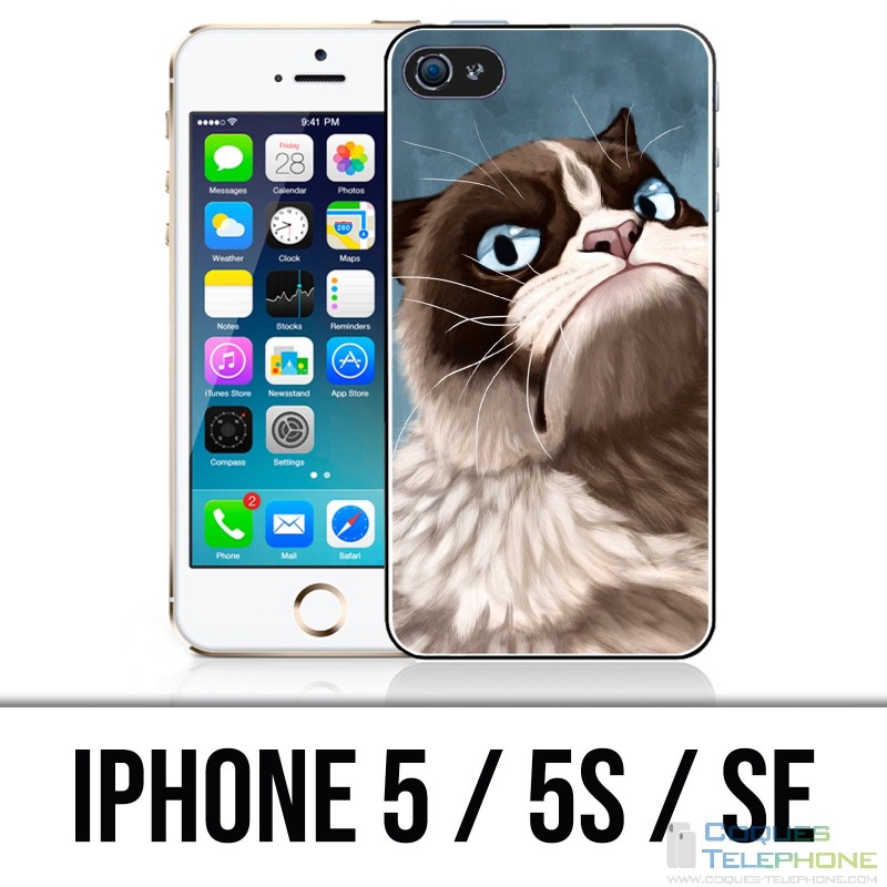 IPhone 5 / 5S / SE Fall - mürrische Katze