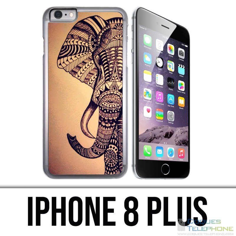 Custodia per iPhone 8 Plus - Elefante azteco vintage