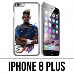 Custodia per iPhone 8 Plus - Disegno Soccer France Pogba