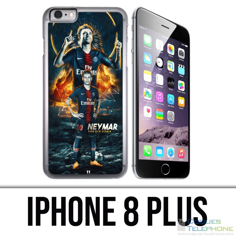 Coque iPhone 8 PLUS - Football Psg Neymar Victoire