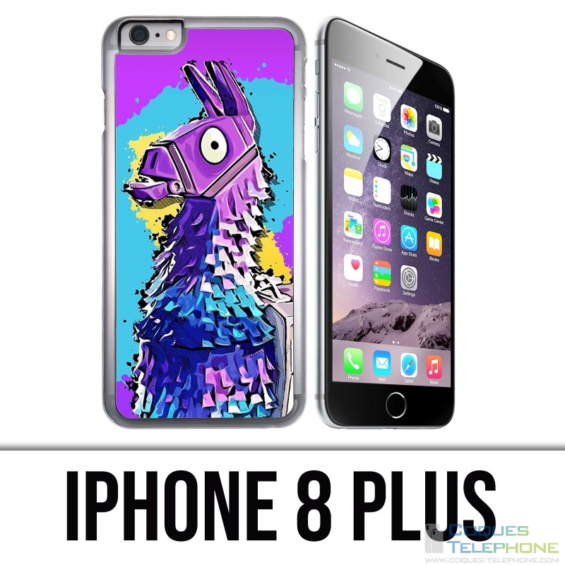Coque iPhone 8 PLUS - Fortnite Lama