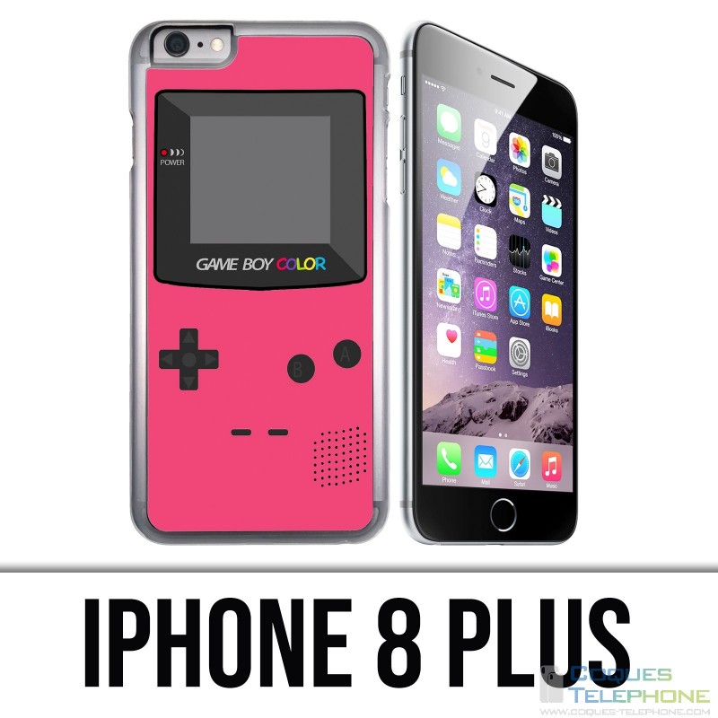Coque iPhone 8 PLUS - Game Boy Color Rose