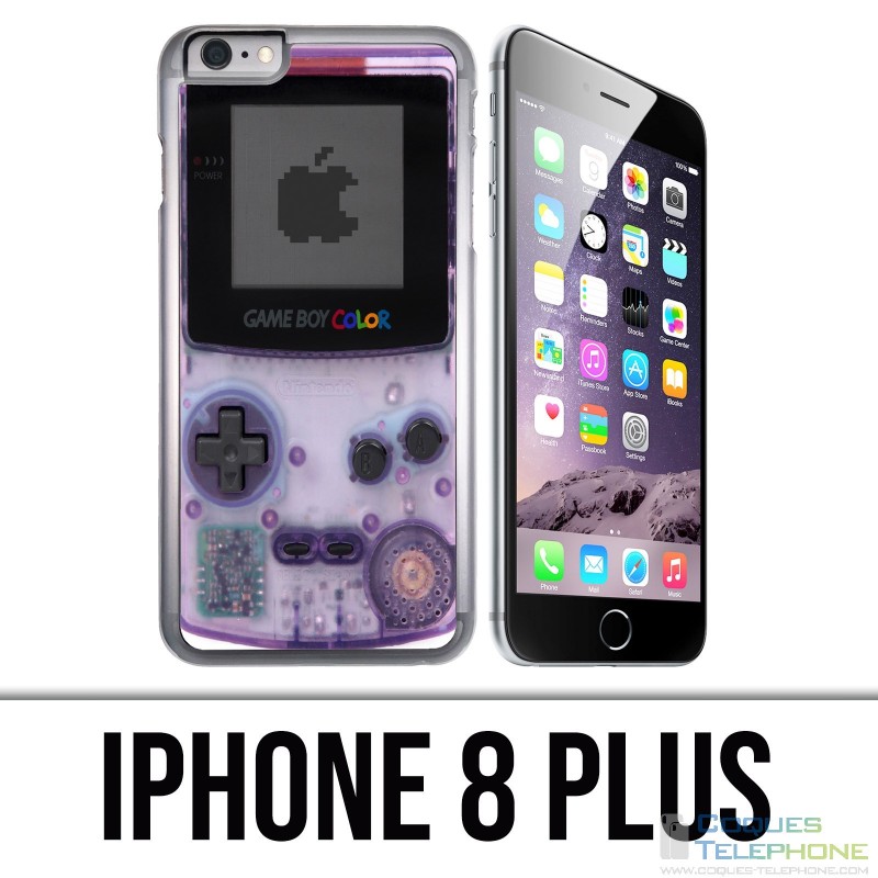 Coque iPhone 8 PLUS - Game Boy Color Violet