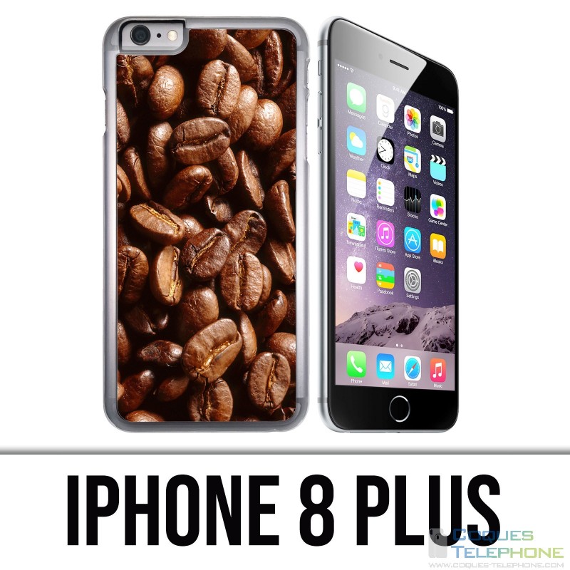 Coque iPhone 8 Plus - Grains Café