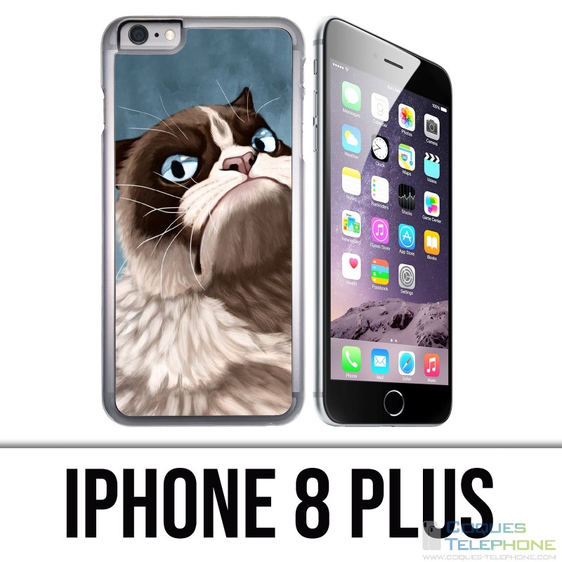 Coque iPhone 8 PLUS - Grumpy Cat