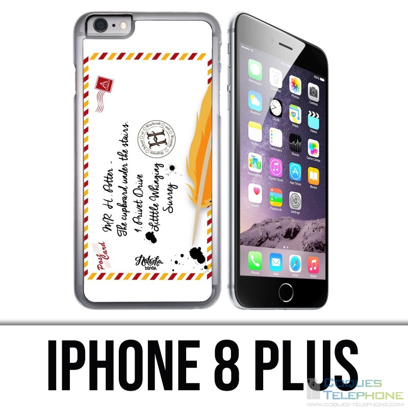Coque iPhone 8 PLUS - Harry Potter Lettre Poudlard