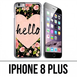 Coque iPhone 8 PLUS - Hello Coeur Rose