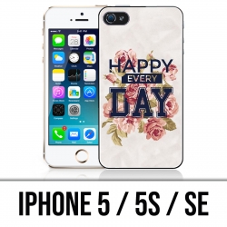 Coque iPhone 5 / 5S / SE - Happy Every Days Roses