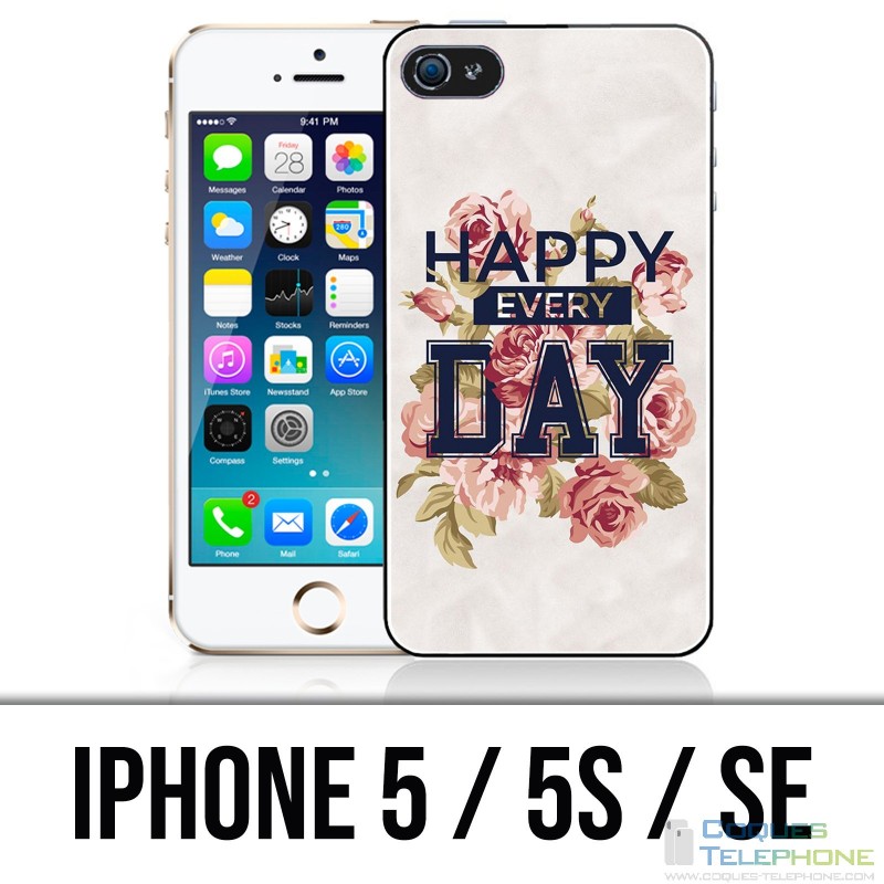 Custodia per iPhone 5 / 5S / SE - Happy Every Days Roses
