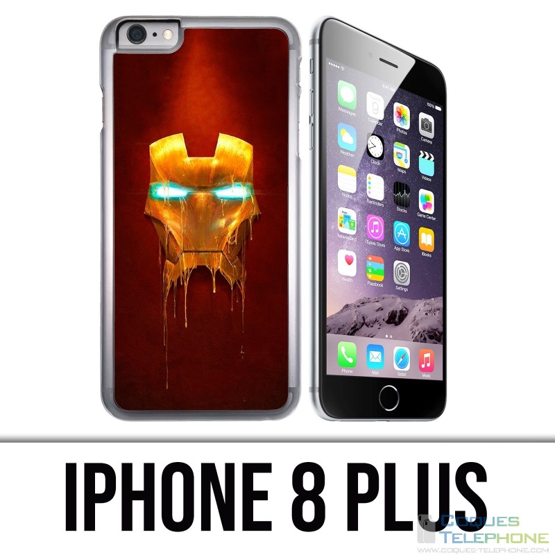 Coque iPhone 8 PLUS - Iron Man Gold