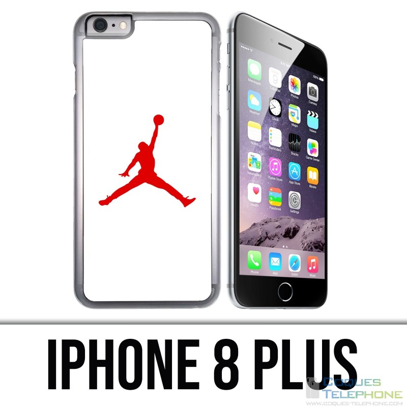 Bolsa portátil No lo hagas IPhone 8 Plus Case - Jordan Basketball Logo White