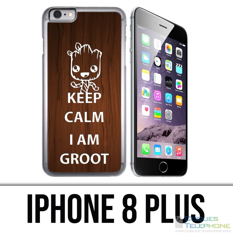 Coque iPhone 8 PLUS - Keep Calm Groot
