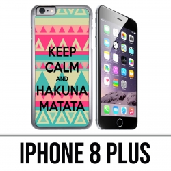 Funda para iPhone 8 Plus - Mantenga la calma Hakuna Mattata