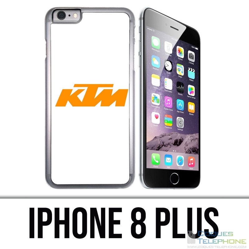 Custodia per iPhone 8 Plus - Logo Ktm sfondo bianco