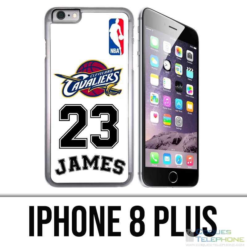 Coque iPhone 8 Plus - Lebron James Blanc