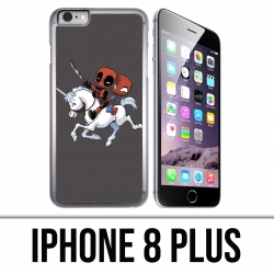 Coque iPhone 8 PLUS - Licorne Deadpool Spiderman
