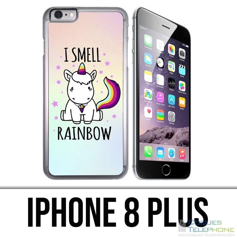Coque iPhone 8 PLUS - Licorne I Smell Raimbow