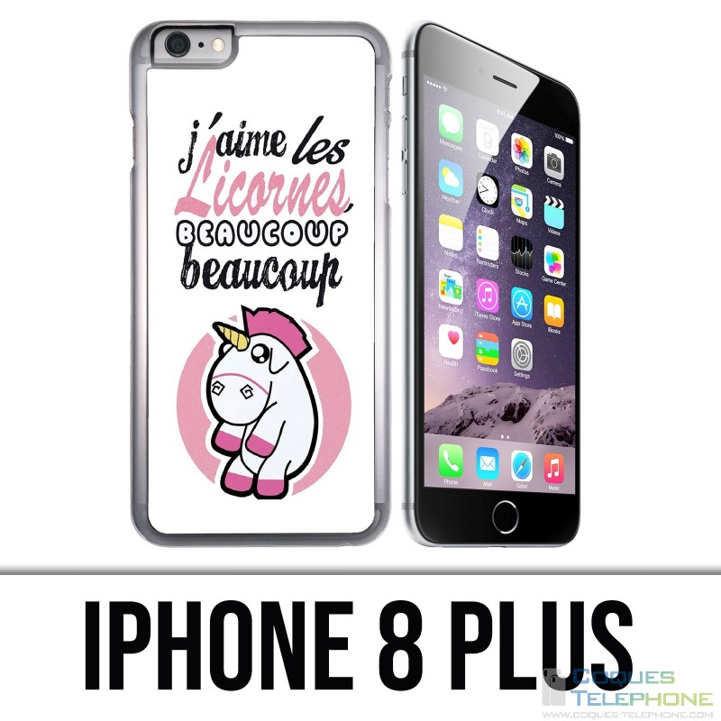 Coque iPhone 8 PLUS - Licornes