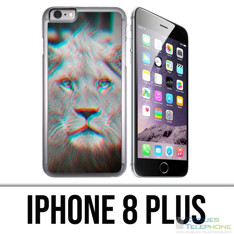 Coque iPhone 8 PLUS - Lion 3D