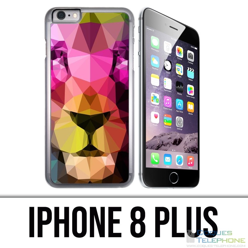Coque iPhone 8 PLUS - Lion Geometrique