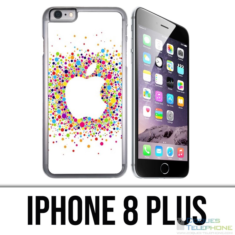 IPhone 8 Plus Hülle - Mehrfarbiges Apple Logo